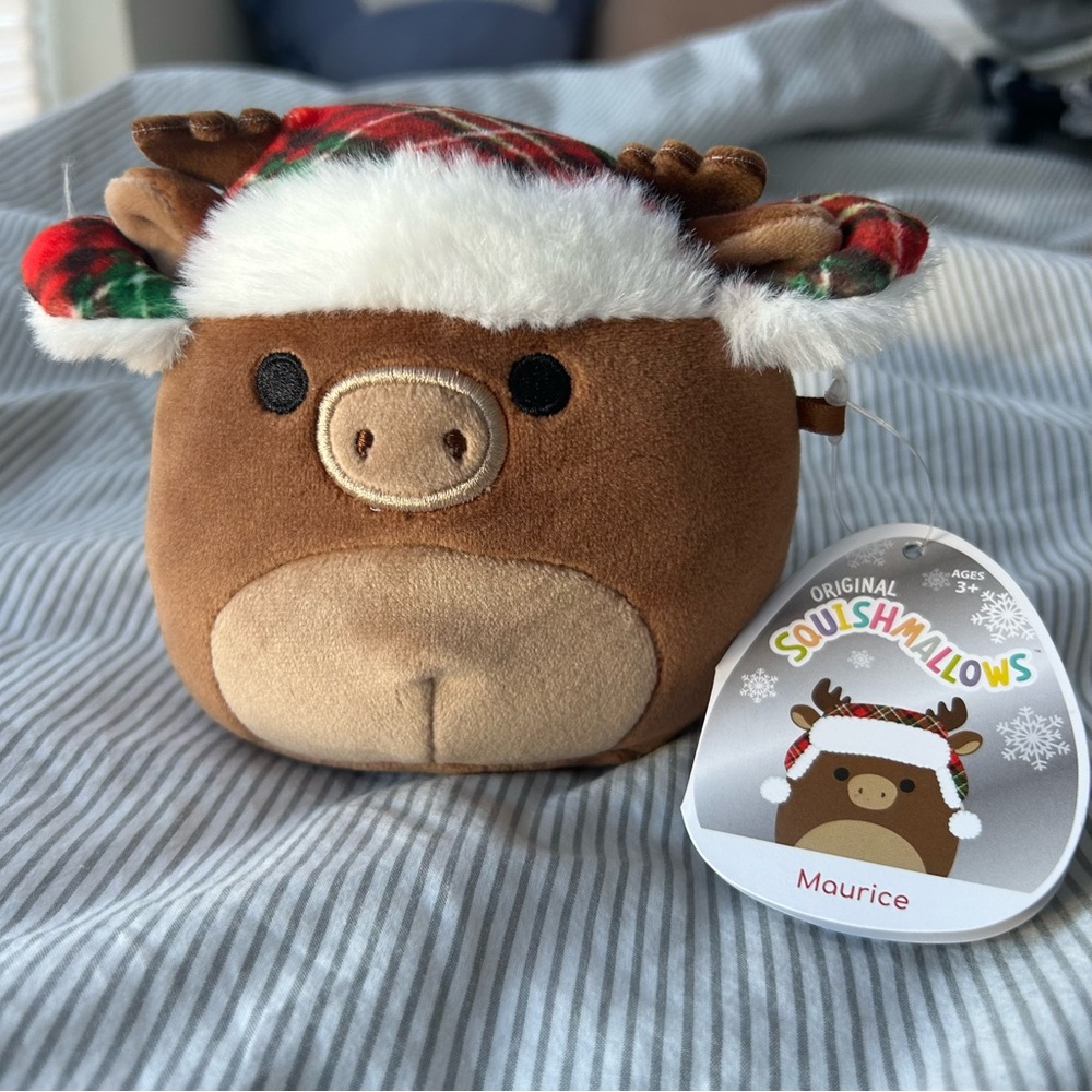 KellyToy 4 inch Christmas Squishmallow Maurice with bio tag